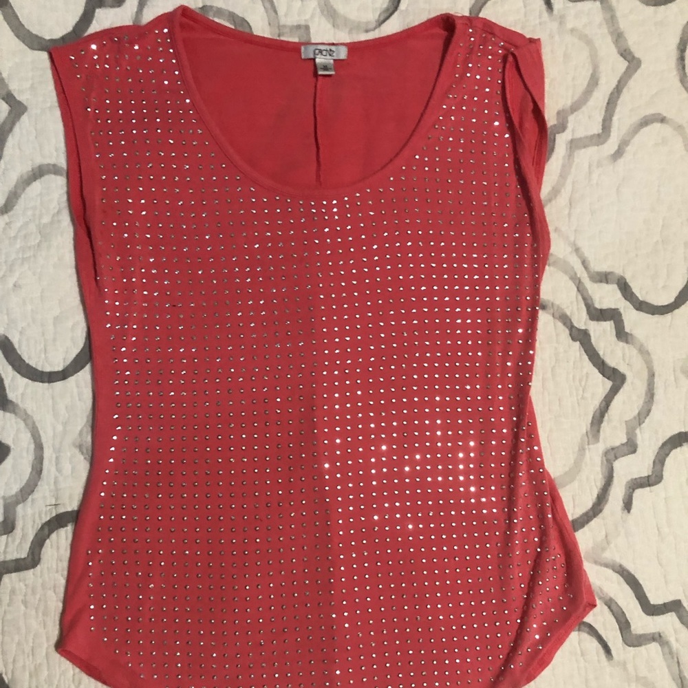 Cache pink studded top